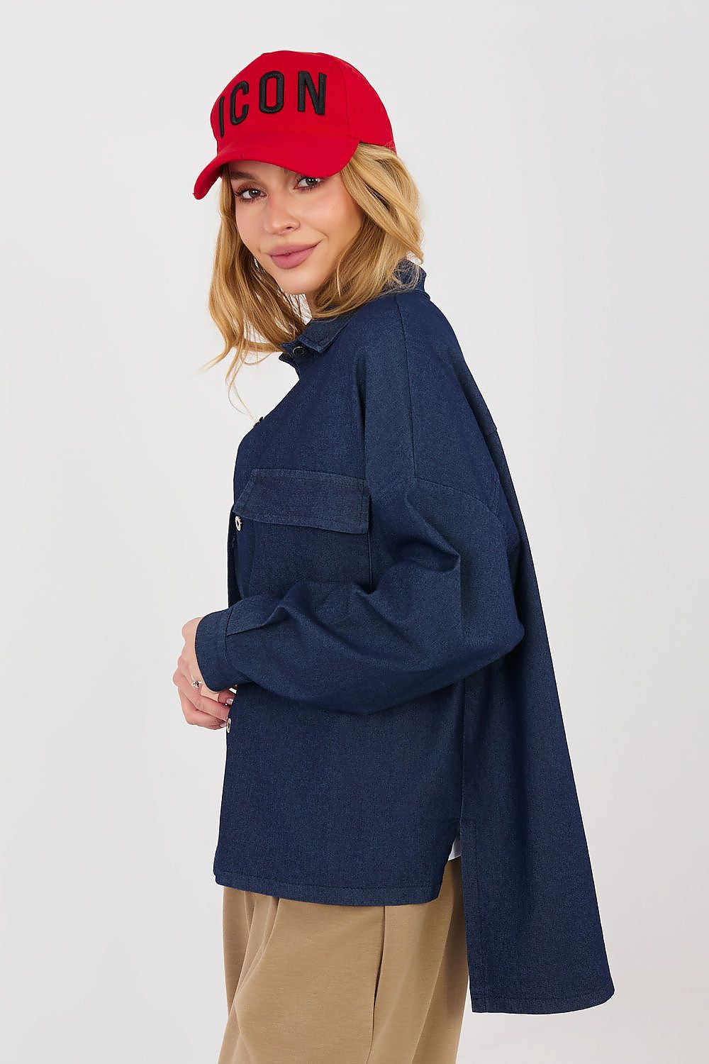 Camicia denim da donna con maniche lunghe - SARA - 224204