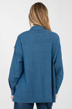 Camicia denim da donna con maniche lunghe - SARA - 224204