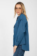 Camicia denim da donna con maniche lunghe - SARA - 224204