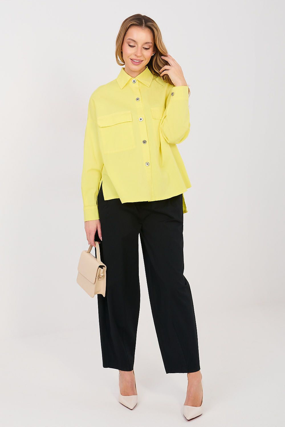 Giallo / Universale Camicia da donna in cotone