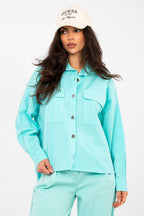 Camicia da donna in cotone elasticizzato dal taglio