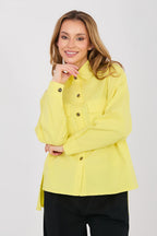 Camicia da donna in cotone elasticizzato dal taglio