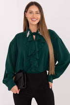 Verde / Universale Camicia da donna elegante - 221388