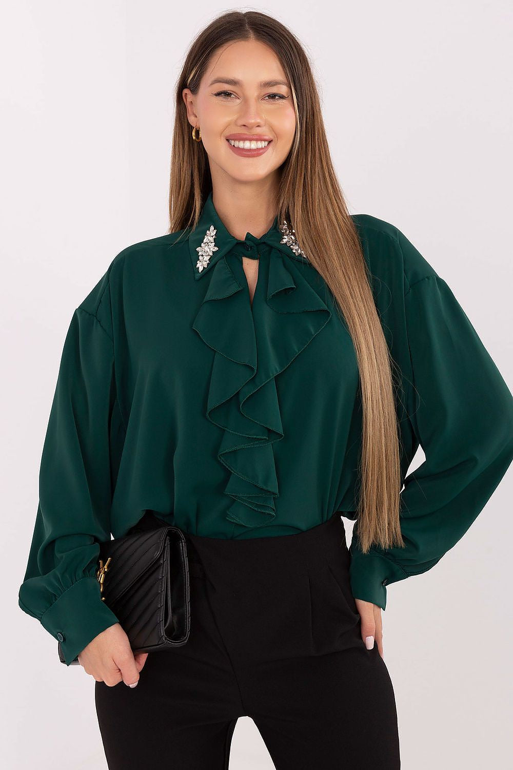 Verde / Universale Camicia da donna elegante - 221388
