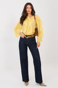 Giallo / Universale Camicia elegante in tencel senza