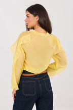 Camicia elegante in tencel senza colletto - ELEONORA