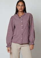 Camicia in cotone elasticizzato a quadretti - 300035