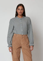 Camicia in cotone elasticizzato a quadretti - 300035