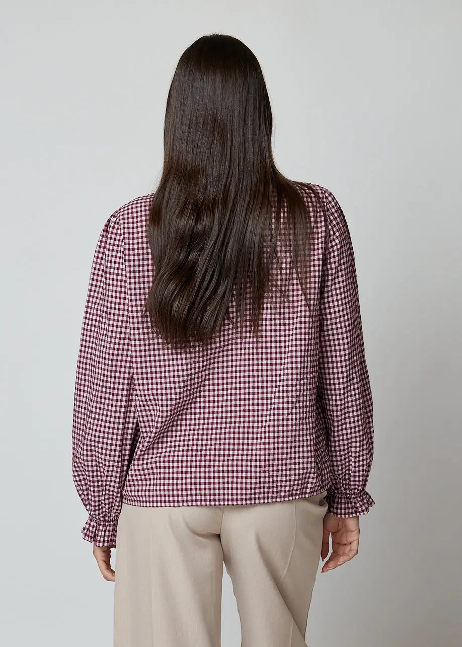 Camicia in cotone elasticizzato a quadretti - 300035