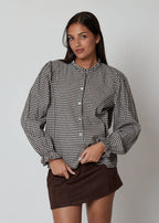 Camicia in cotone elasticizzato a quadretti - 300035