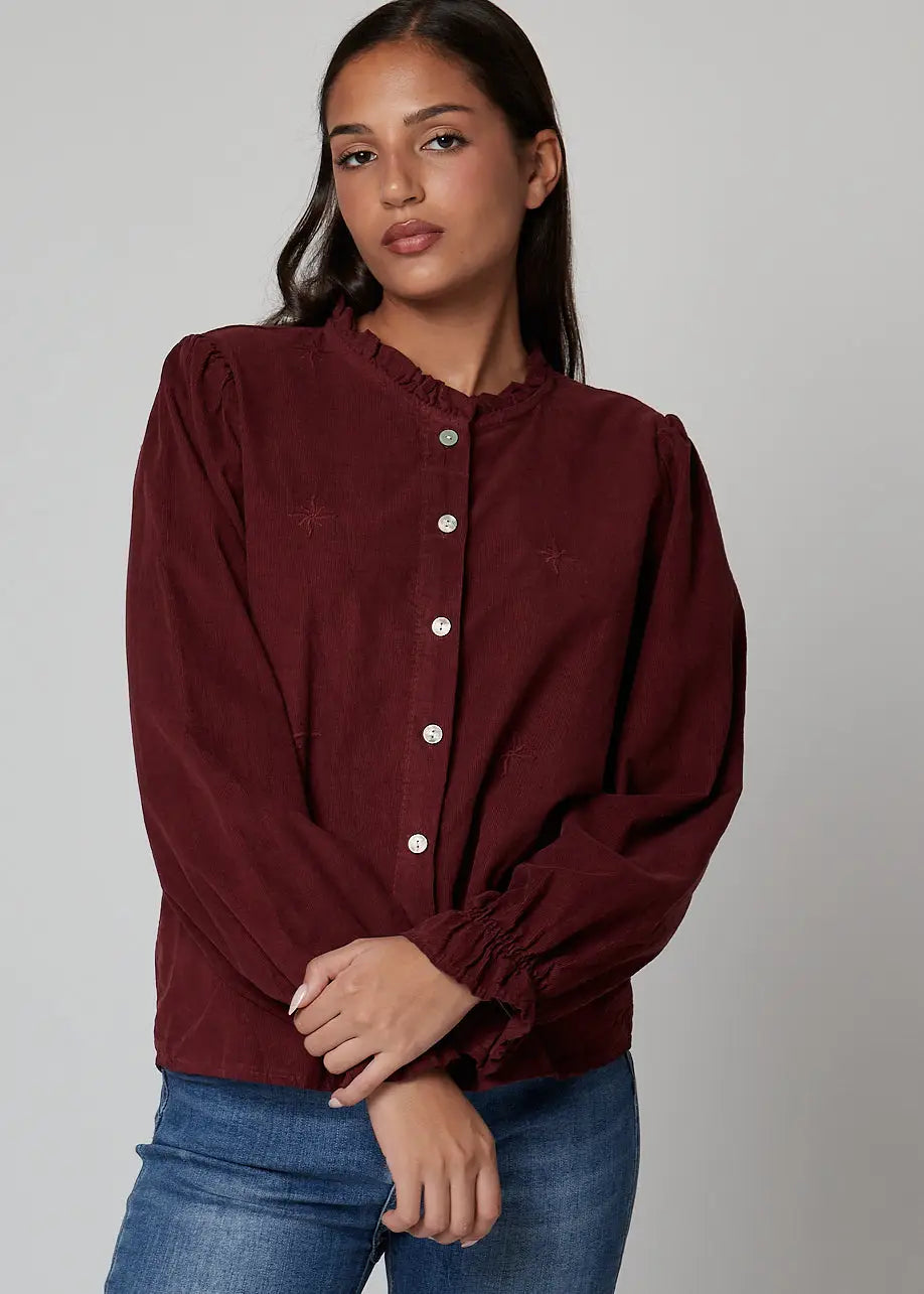 Camicia in velluto a costine sottili - 32175