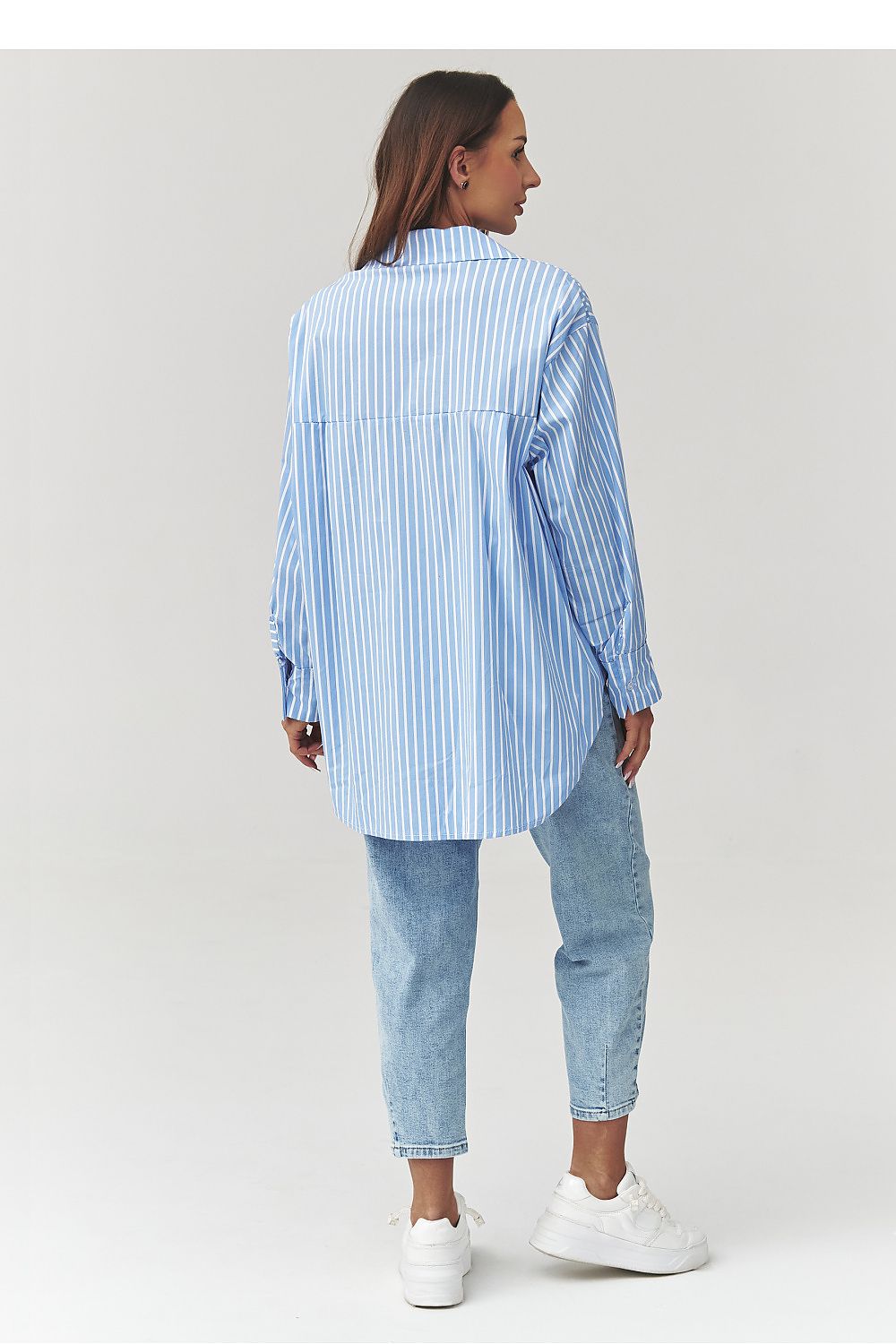 Camicia a manica lunga in cotone elsticizzato - 223361