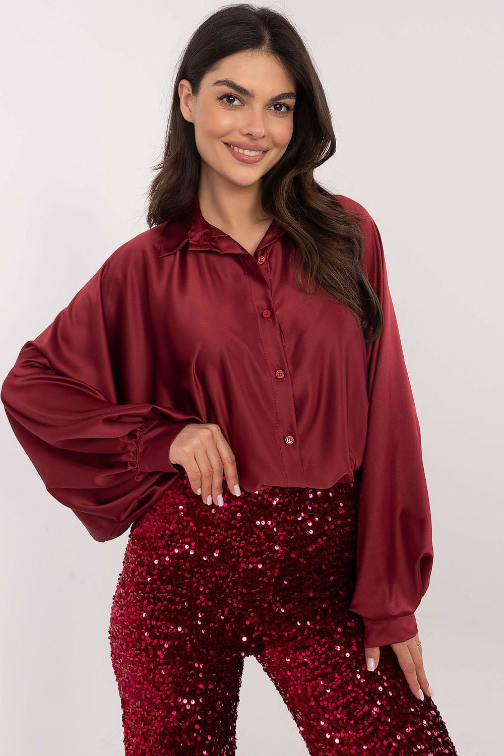 Rosso / Universale Camicia a manica lunga da donna - 161915