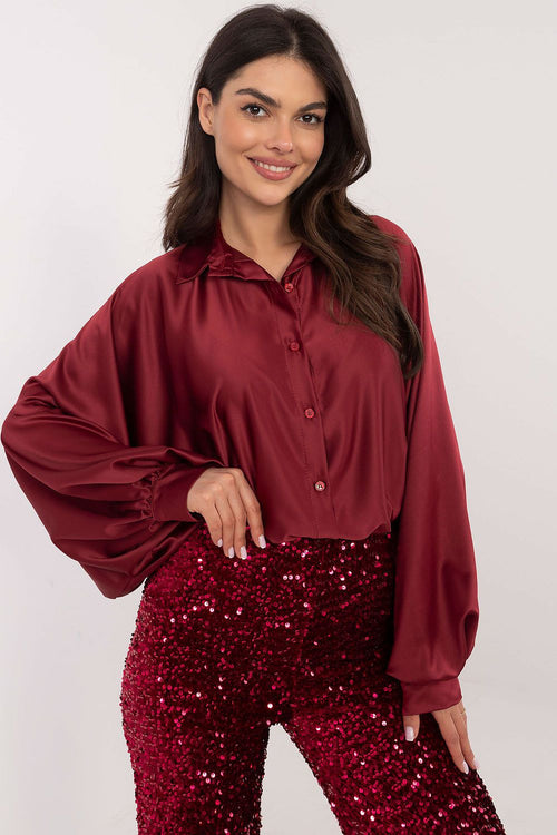 Rosso / Universale Camicia a manica lunga da donna - 161915