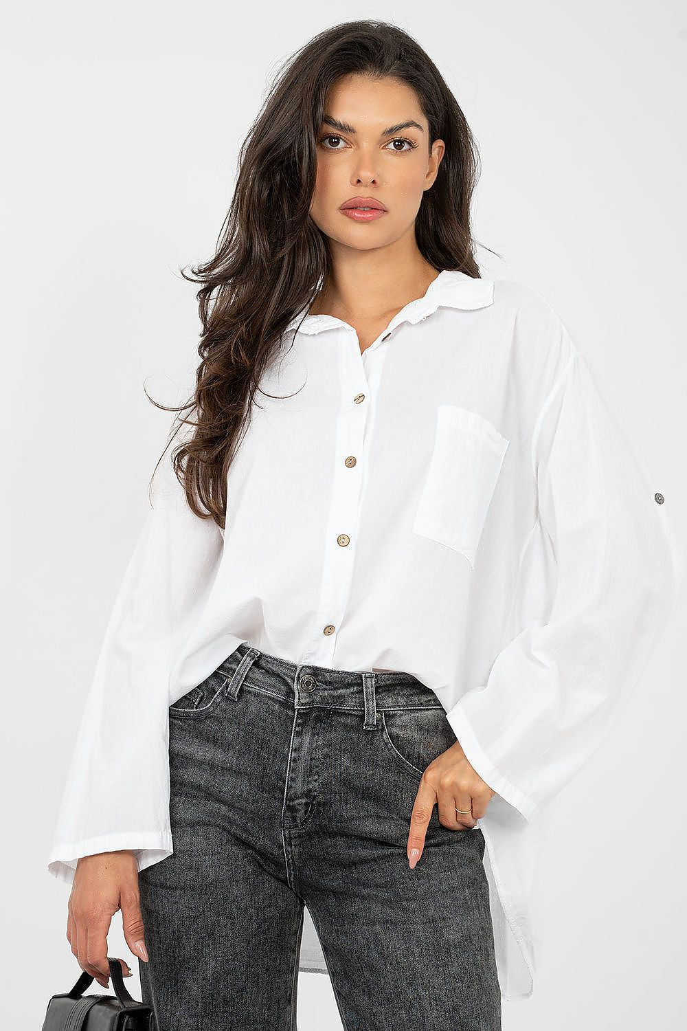 bianco / universale Camicia a manica lunga model 223315
