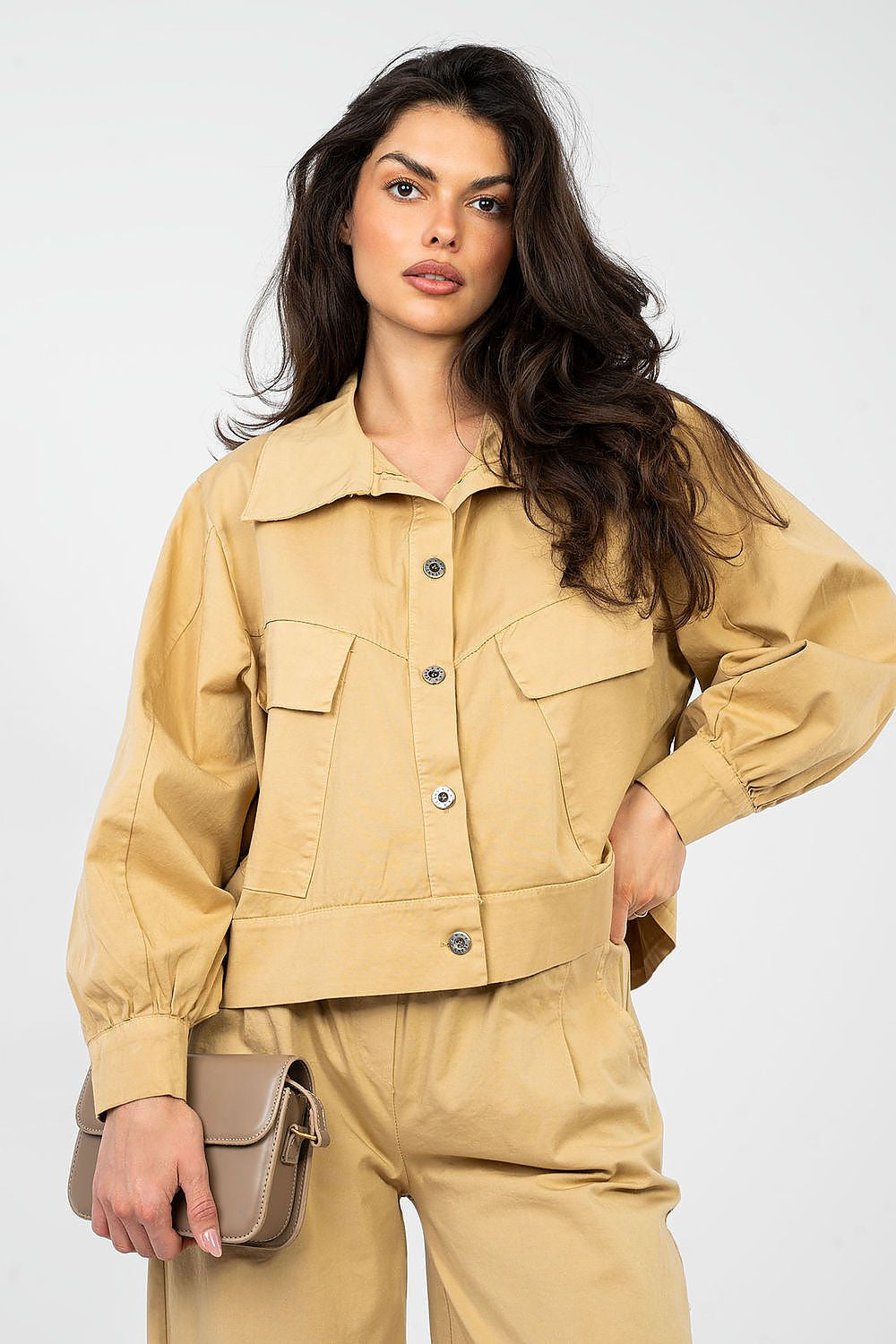 Marrone / Universale Camicia a manica lunga model 224290