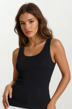 Canotta da donna basic 100% Cotone con Bordo in Raso