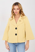 Giallo / Universale Cappottino corto strutturato maniche