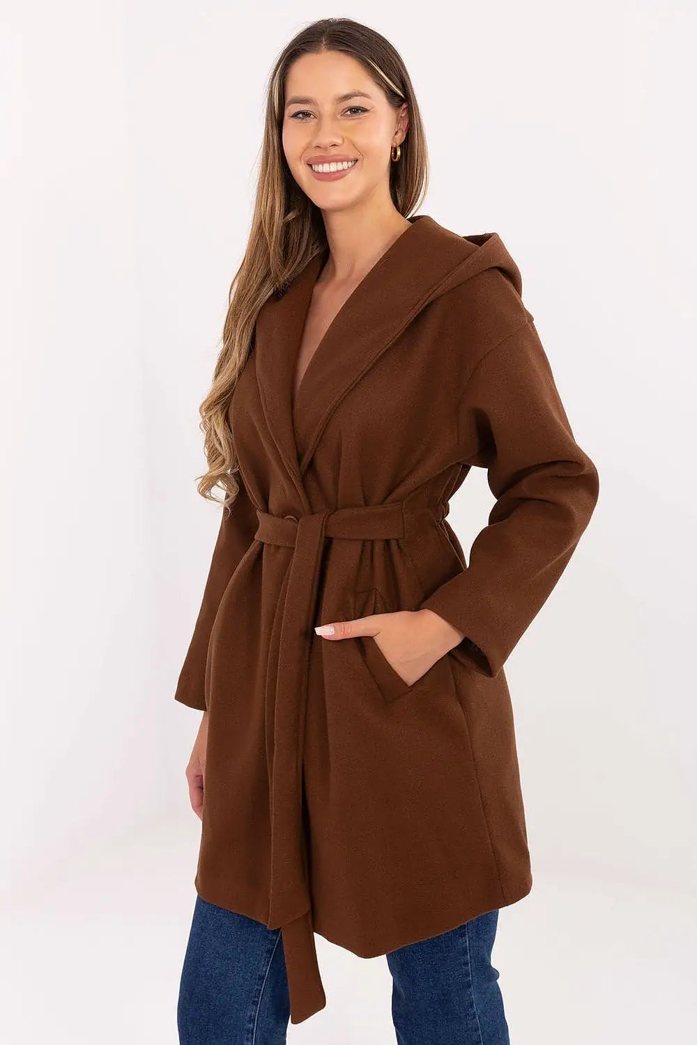 Cappotto casual da donna al ginocchio - 217248