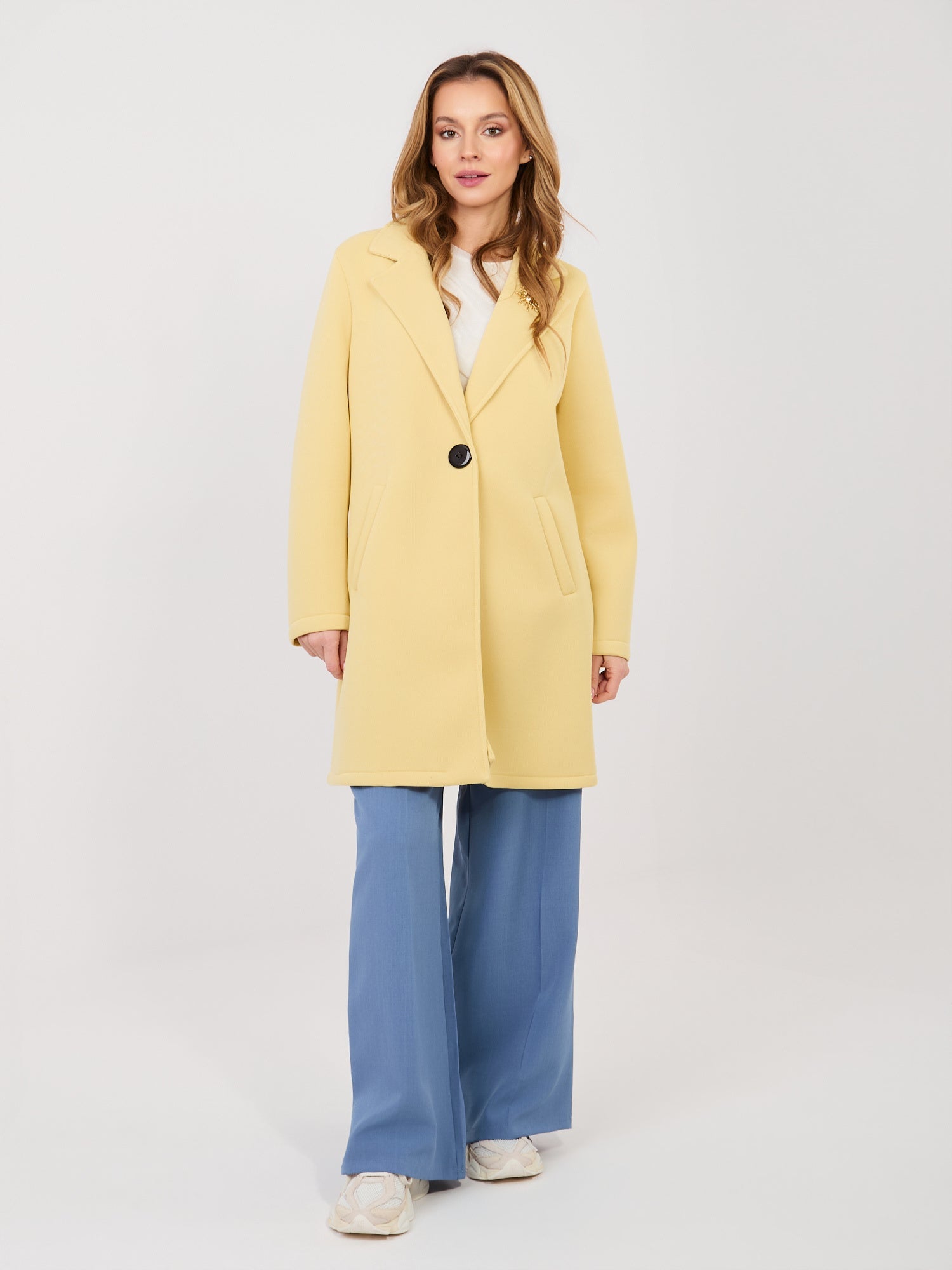 Giallo / ONE SIZE Cappotto corto mezza stagione (Audrey)