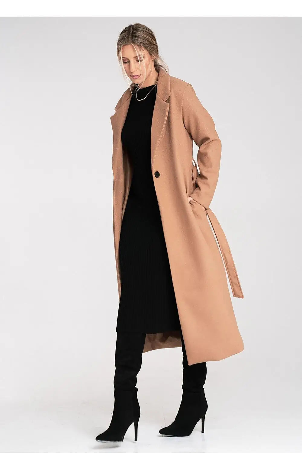 Cappotto d a donna lungo con cintura - 217100