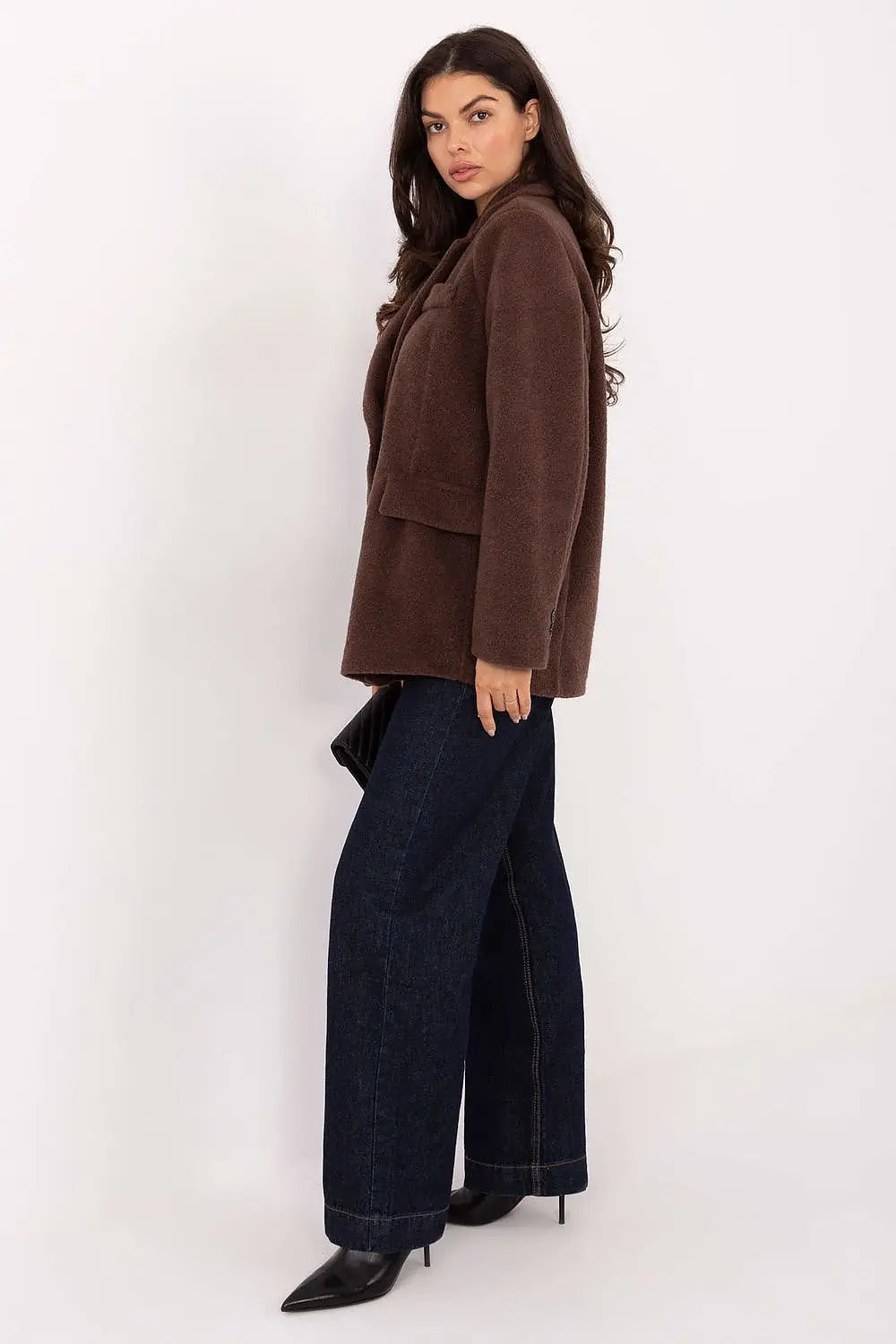 Cappotto da donna in bouclé con taglio giacca - Ester