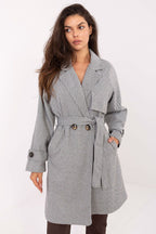 Grigio / Universale Cappotto da donna foderato lunghezza