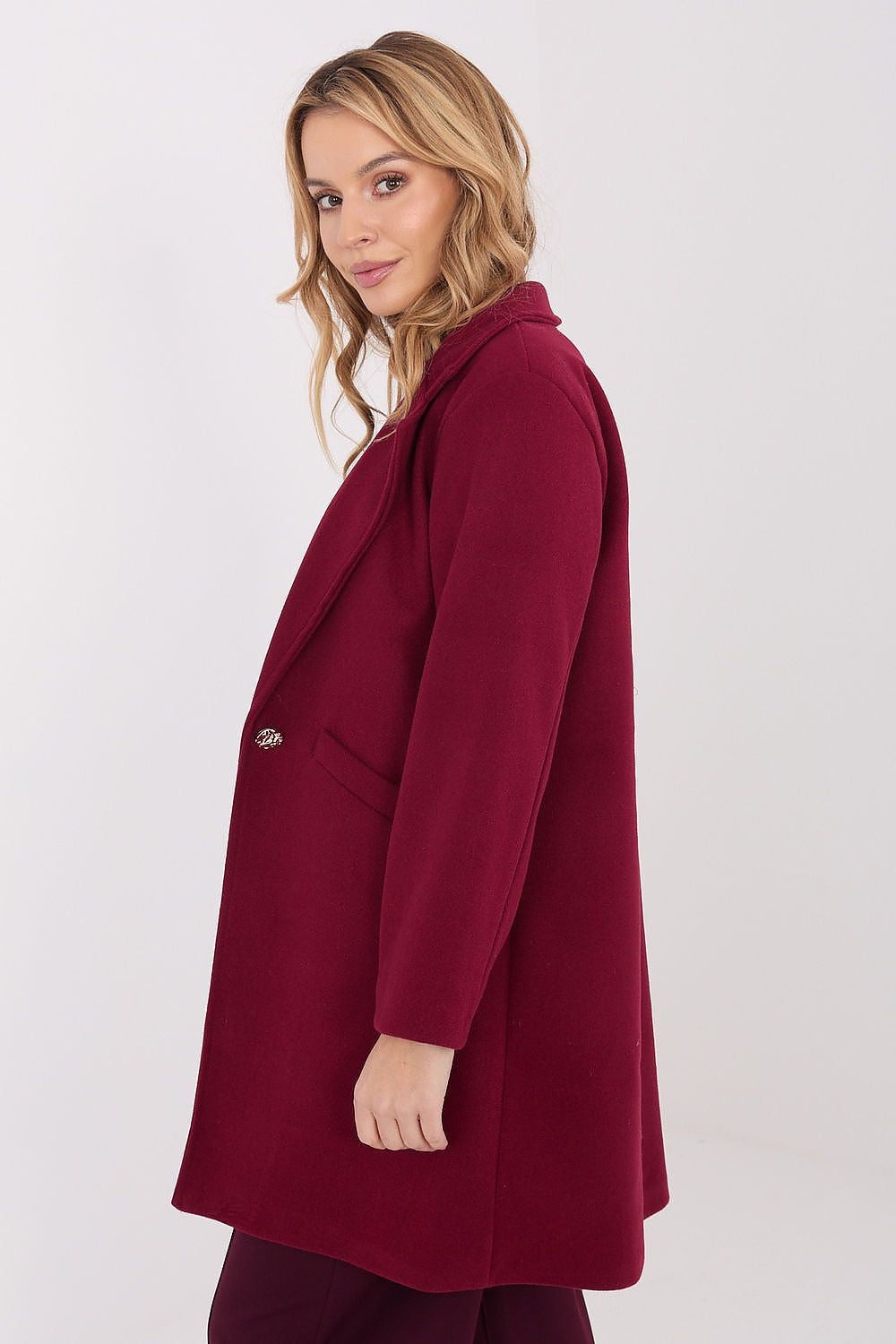 Rosso / Universale Cappotto midi da donna - 222159