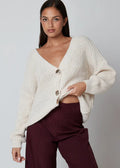 Cardigan basic con bottoni dorati - 288986