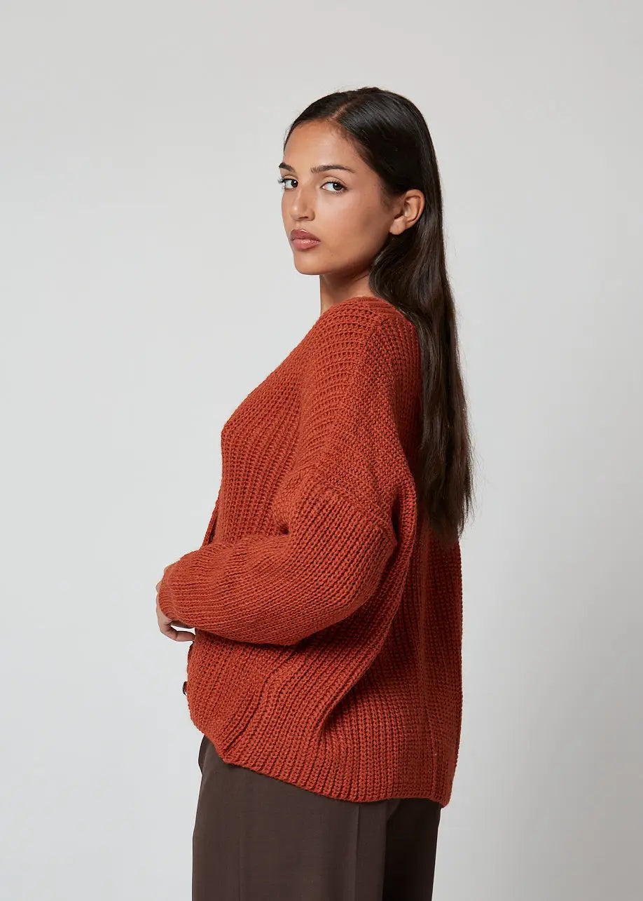 Cardigan basic con bottoni dorati - 288986