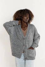 Cardigan con bottoni in dal taglio basic - 220853