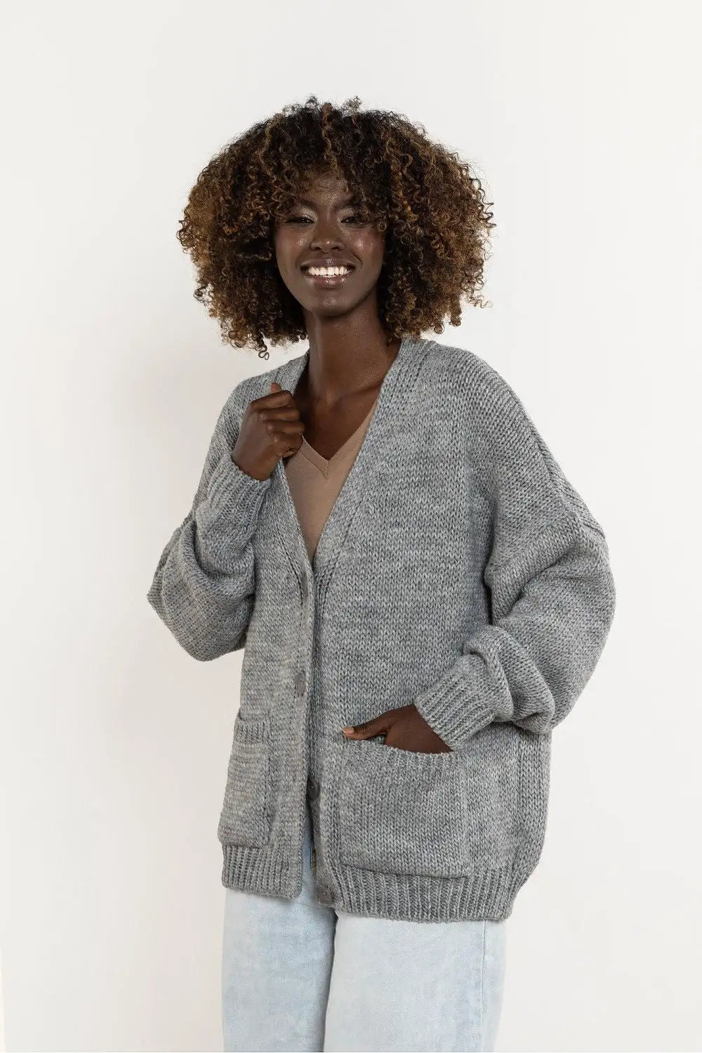 Cardigan con bottoni in dal taglio basic - 220853