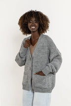 Cardigan con bottoni in dal taglio basic - 220853