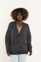 Cardigan con bottoni in dal taglio basic - 220853