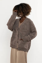 Cardigan con bottoni in dal taglio basic - 220853