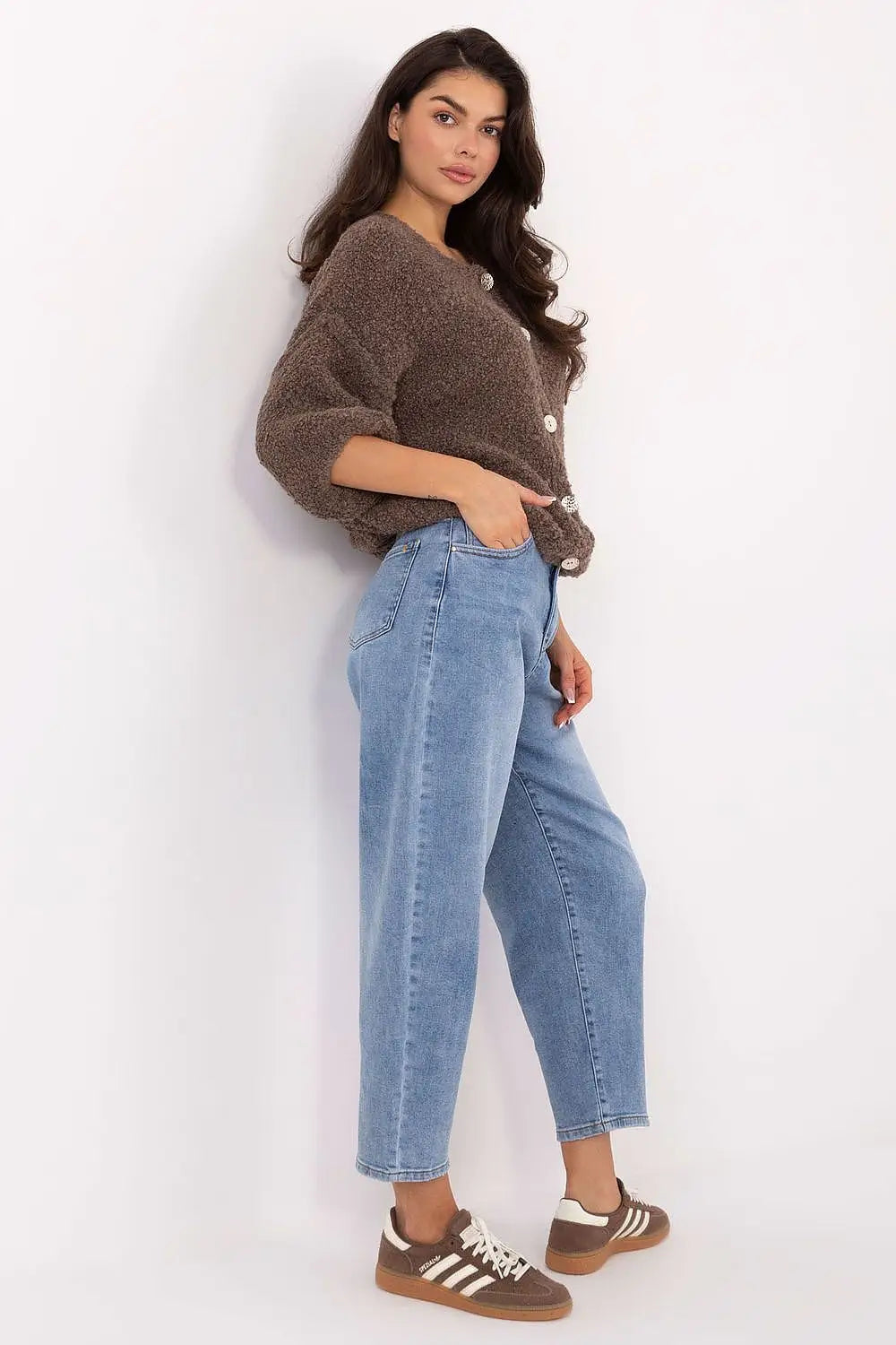 Cardigan da donna dal taglio ampio manica 3/4 - 220755