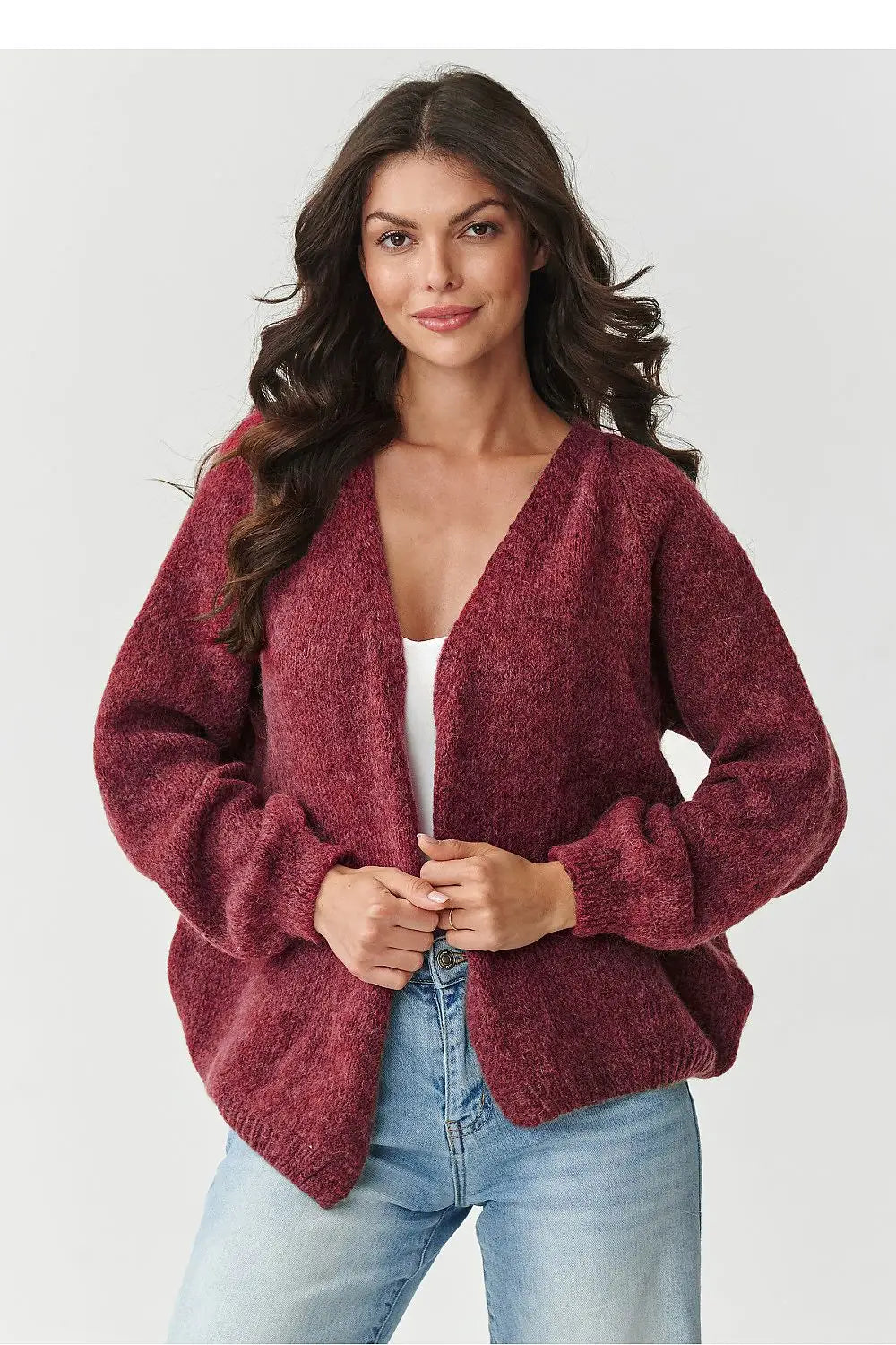 Cardigan da donna in morbida miscela di kid mohair - 217364