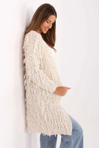 Cardigan da donna lungo con frange - 217053