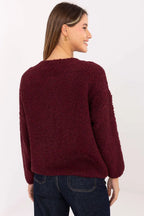 Cardigan donna in bouclé con zip - 219073