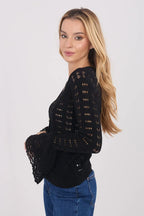 Cardigan donna in con motivo - 222819