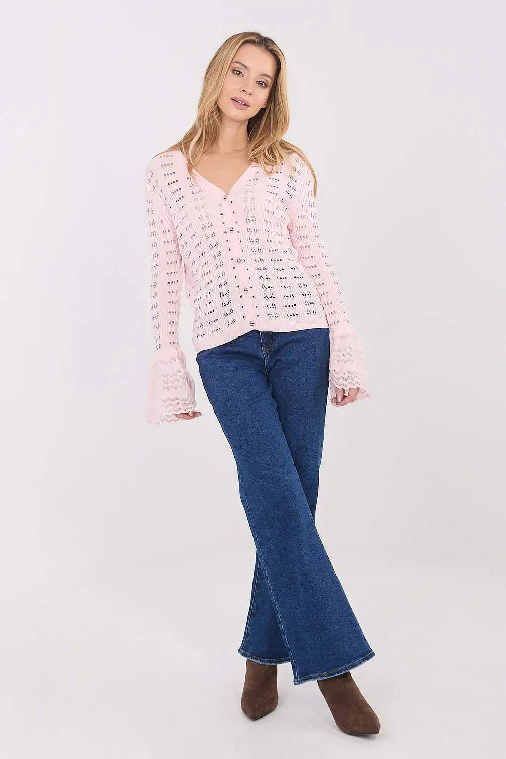 Cardigan donna in con motivo - 222819