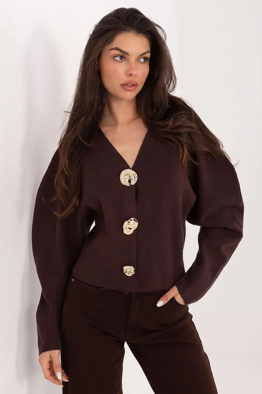 Cardigan in con bottoni dorati - 221699