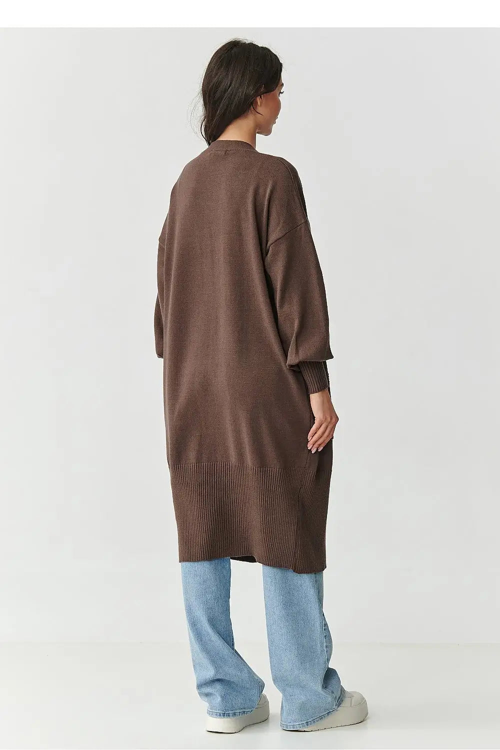 Cardigan lungo da donna con tasche - 218105