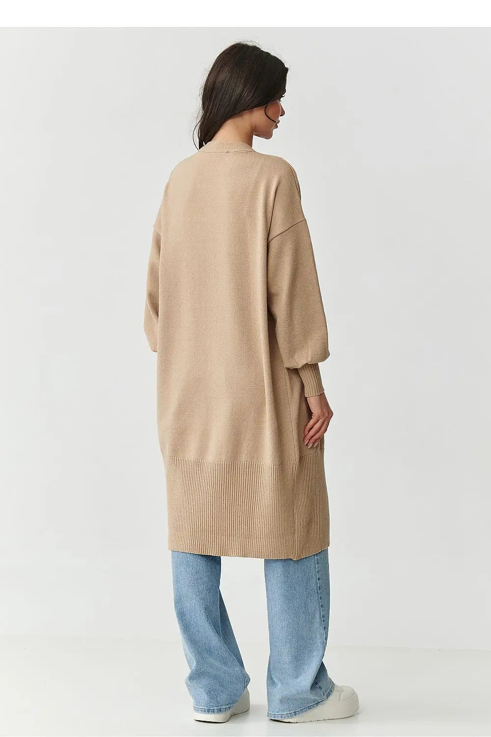 Cardigan lungo da donna con tasche - 218105