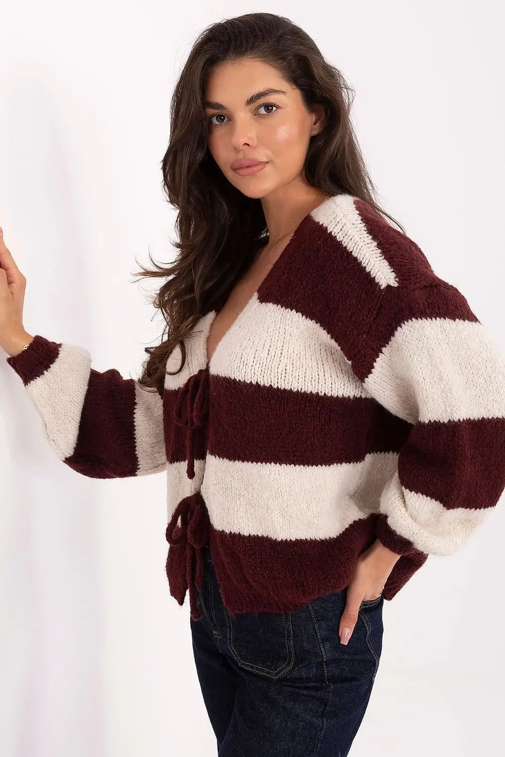 Cardigan oversize a righe - 217978