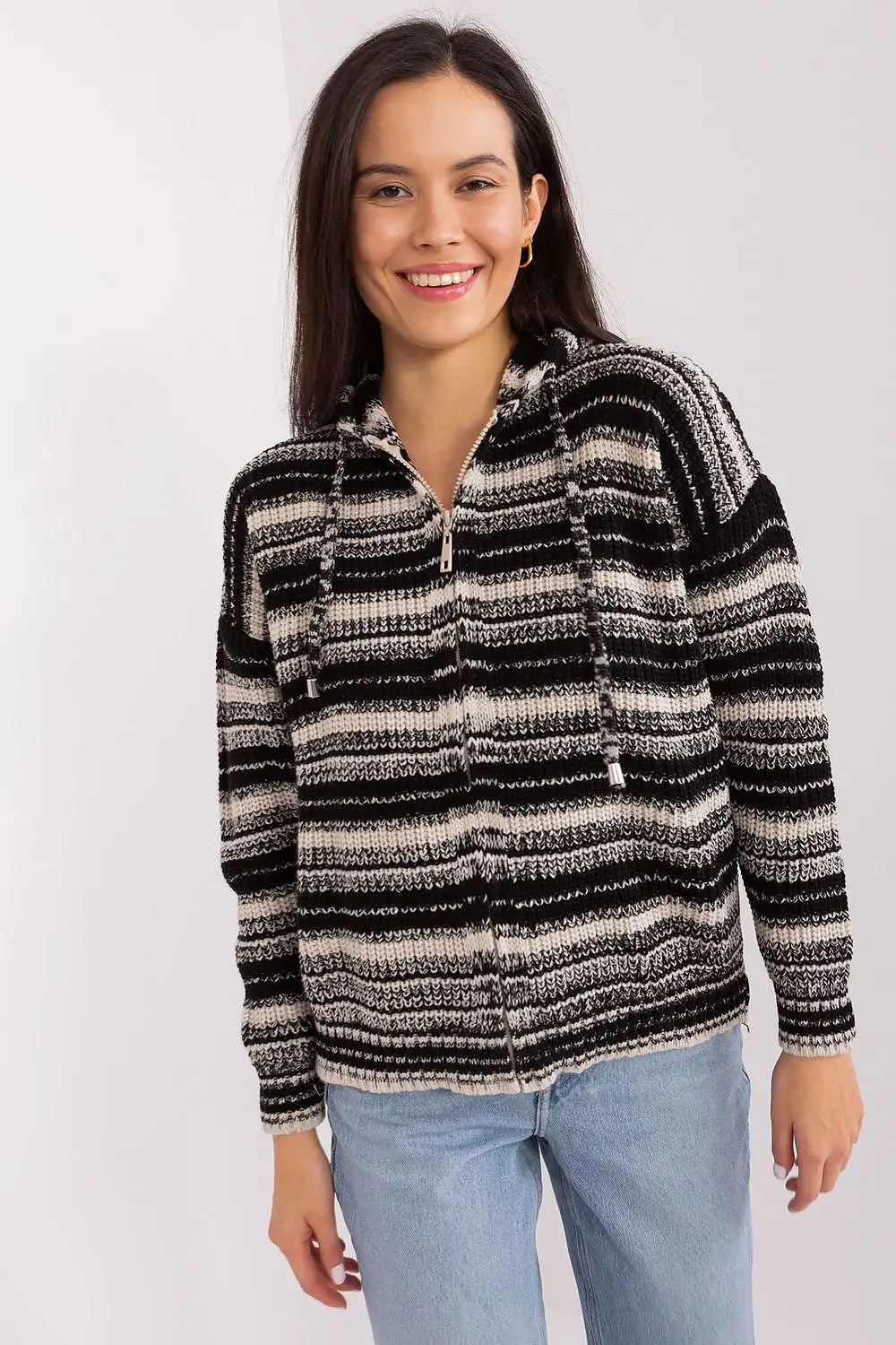 Cardigan rigato da donna - 190763