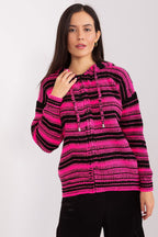 Nero / Universale Cardigan rigato da donna - 190763