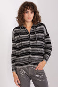 nero 2 / Universale Cardigan rigato da donna - 190763
