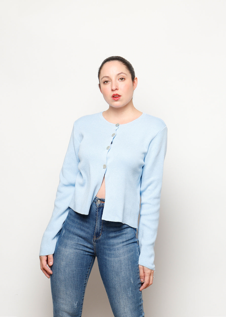 Cardigan con bottoni in 100% cotone