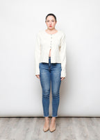 Cardigan con bottoni in 100% cotone